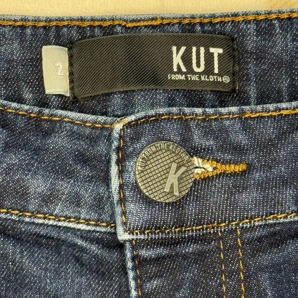 KUT from the Kloth Womens Dark Wash Distressed Denim Shorts Size 2 - Picture 10 of 10